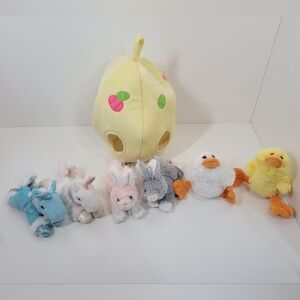 Unipak Easter Egg House Plush Unicorn Duck Bunny Rabbit Play Set